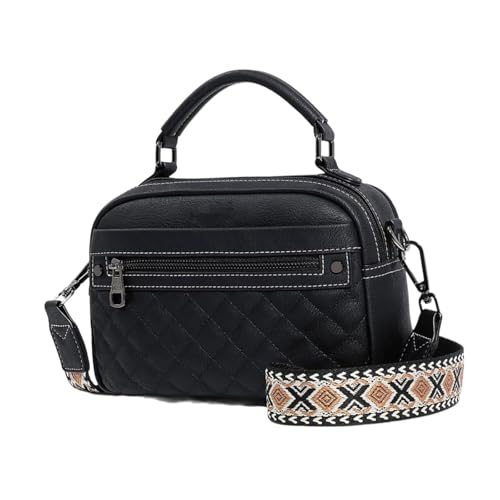 rockible Schultertasche für Damen, vielseitige Umhängetasche für Shopping, Urlaub, Dating, Party, Schwarz von rockible