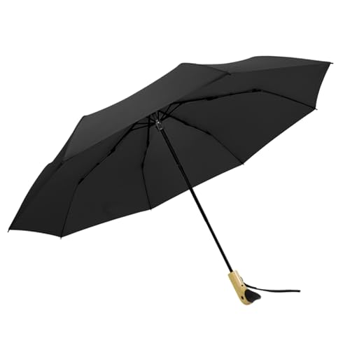 rockible Sonnenschutz Regenschirme, Kompakter Regenschirm, Wetterfest, Langlebig, 8 Rippen, Faltbarer Regenschirm, Tragbarer Reiseschirm für Outdoor Rucksackto, Schwarz von rockible