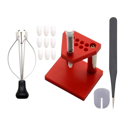 rockible Uhrenhandpresser, Uhrenhandkolben-Abzieher-Montagewerkzeug, Uhrenreparaturwerkzeuge Uhrenhandpresswerkzeug für Erwachsene Männer Frauen, mit Zange Pinzette von rockible