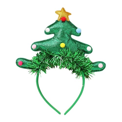 rockible Weihnachts-Stirnband, niedliches Haarband zum Verkleiden, für Feiertage, Neujahrspartys, Festivals, Glitzernder Weihnachtsbaum von rockible