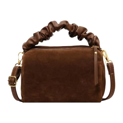 rockible Wildleder Geldbörse einfache Frauen Schultertasche für Straße Herbst Winter Reisen Einkaufen, Kaffee von rockible