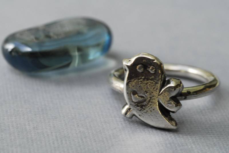 Twitter Vogel Ring Aus Sterling Silber von rockmyworldinc