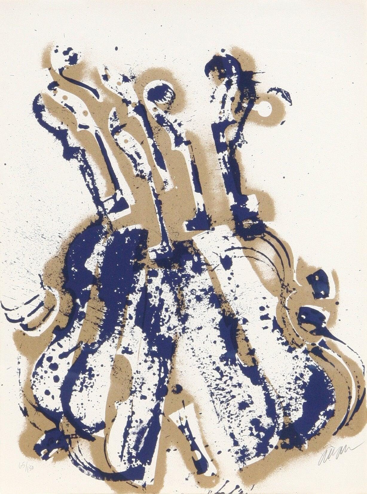 Arman, Yves Klein's Violins, Siebdruck, Signiert Und Nummeriert Mit Bleistift von rogallery