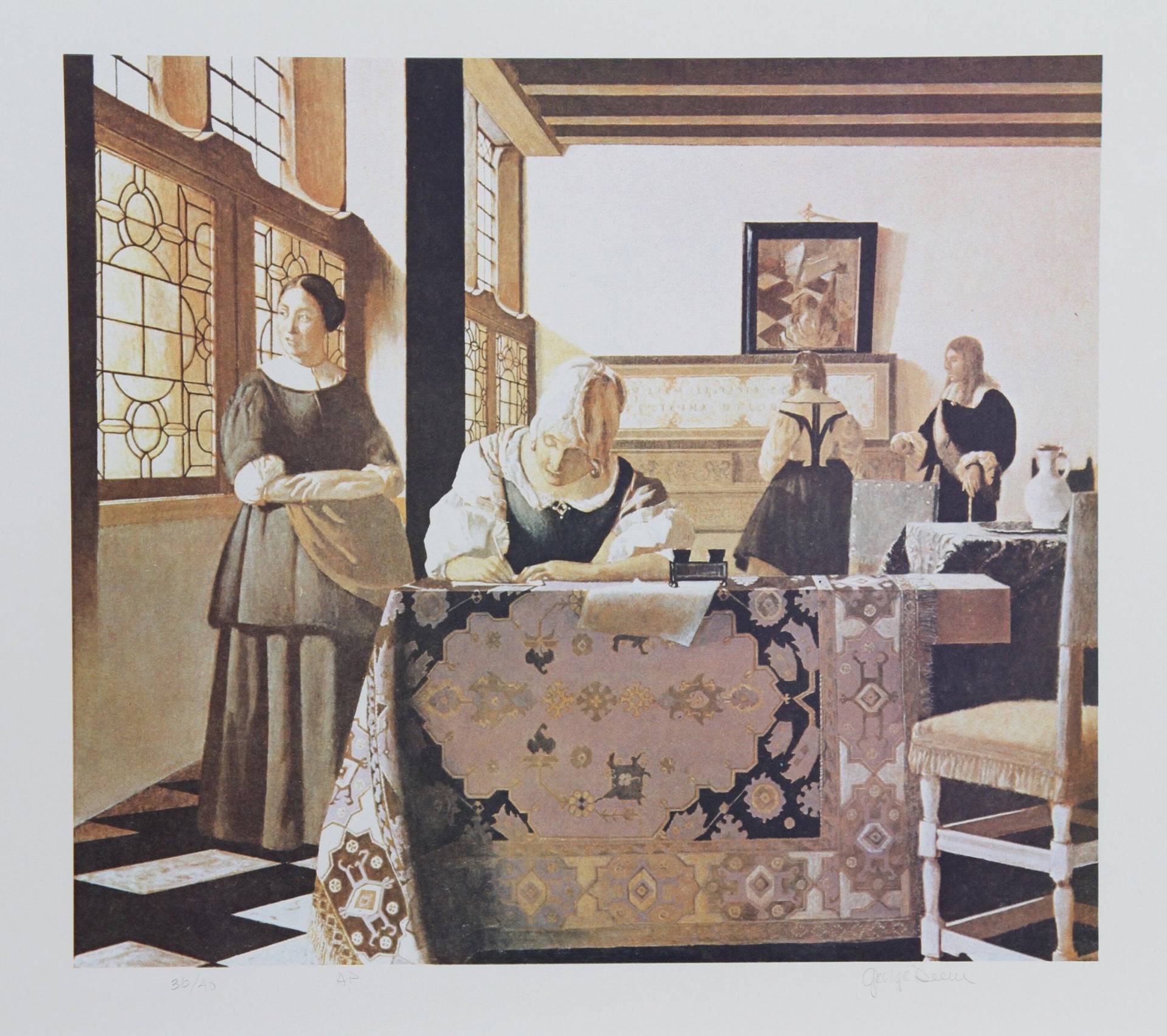 George Deem, Sienna Vermeer, Lithographie, Signiert Und Nummeriert in Bleistift von rogallery