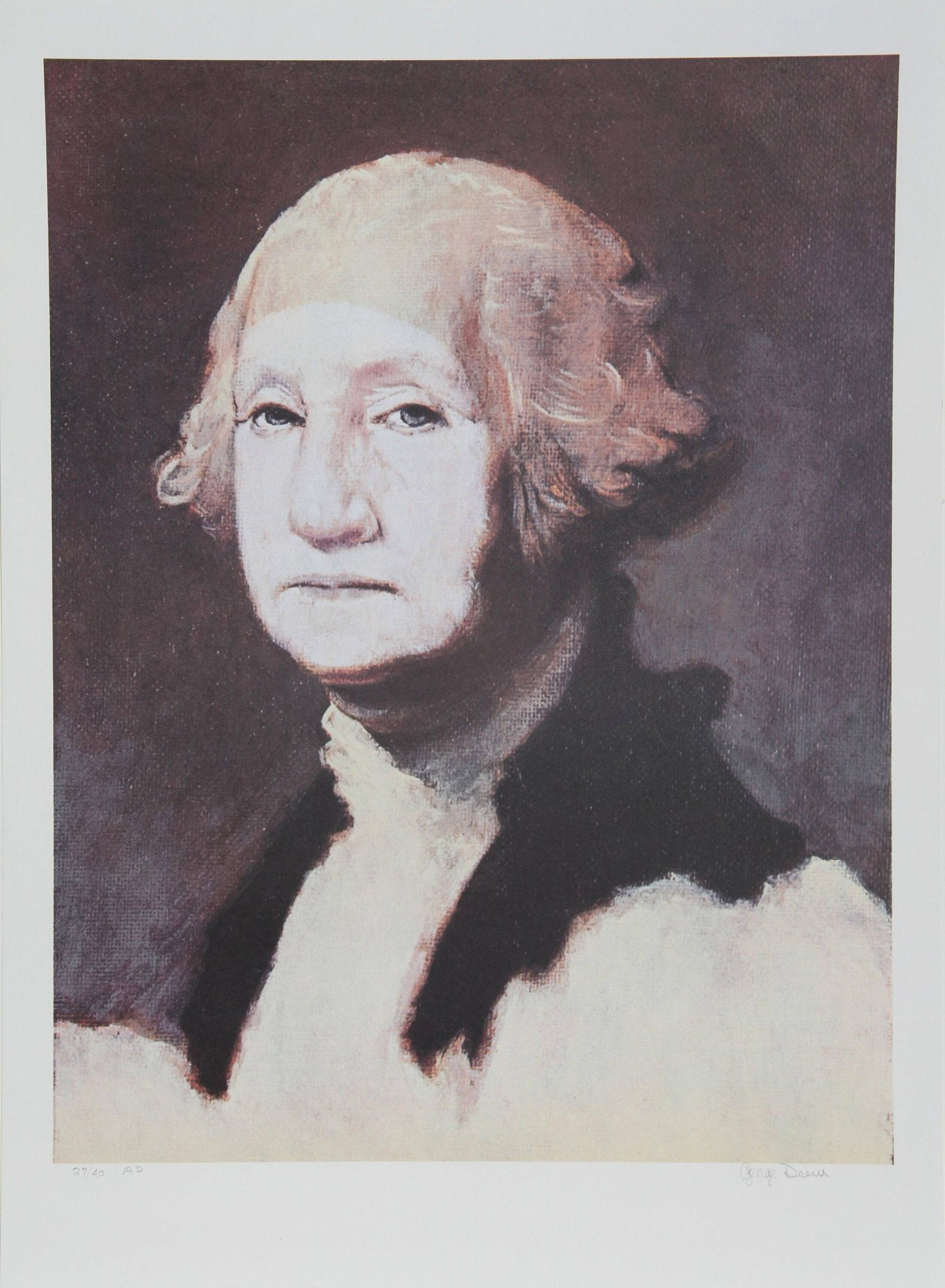 George Deem, Washington With Powder, Lithographie, in Bleistift Signiert Und Nummeriert von rogallery