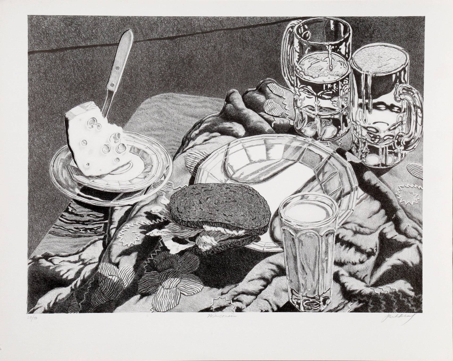 Jack Beal, Wisconsin, Lithographie, Signiert Und Nummeriert in Bleistift von rogallery