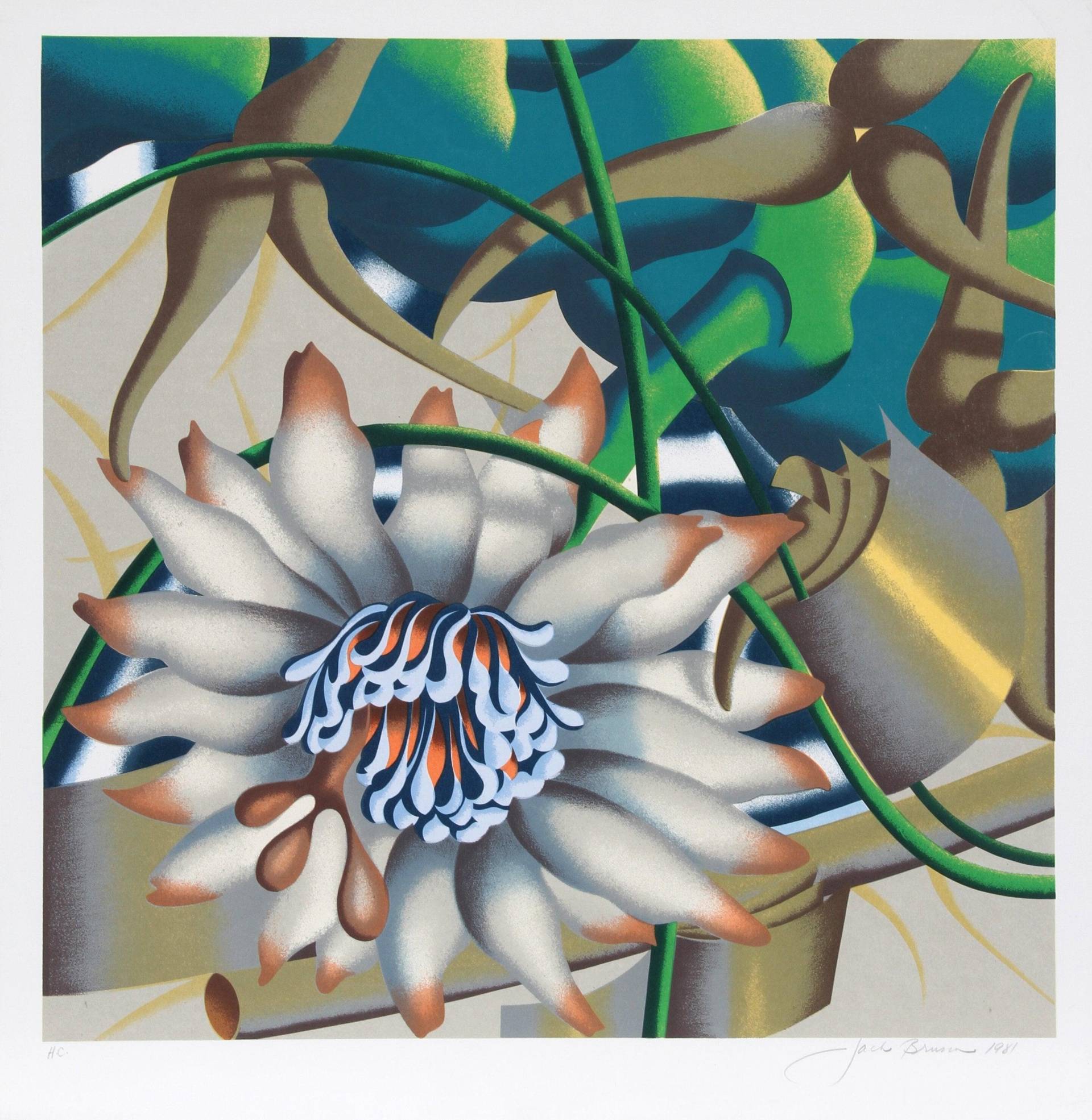 Jack Brusca, Morning Flower, Siebdruck, Signiert Und Nummeriert Mit Bleistift von rogallery