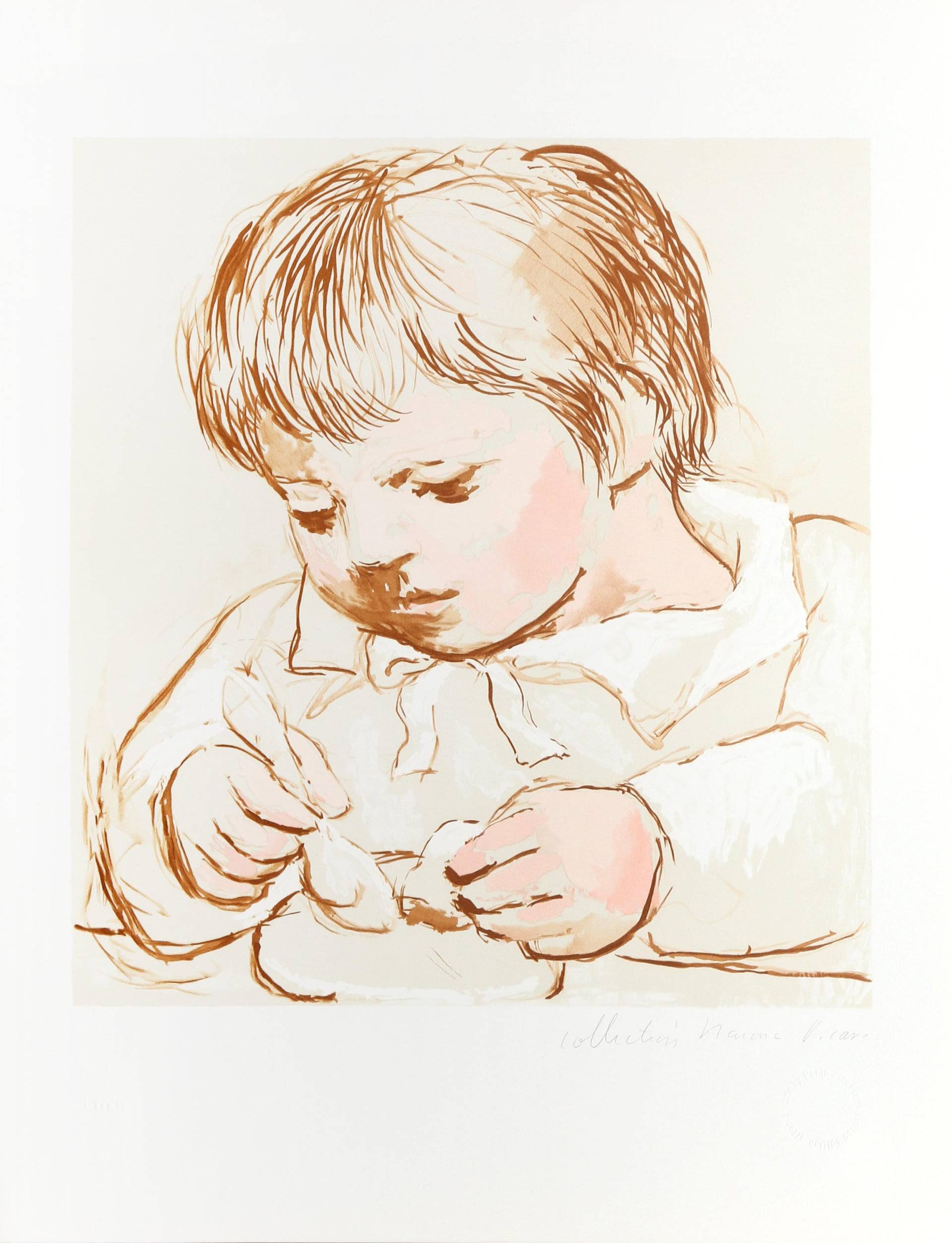 Pablo Picasso, Enfant Dejeunant, Lithographie Auf Arches Papier von rogallery