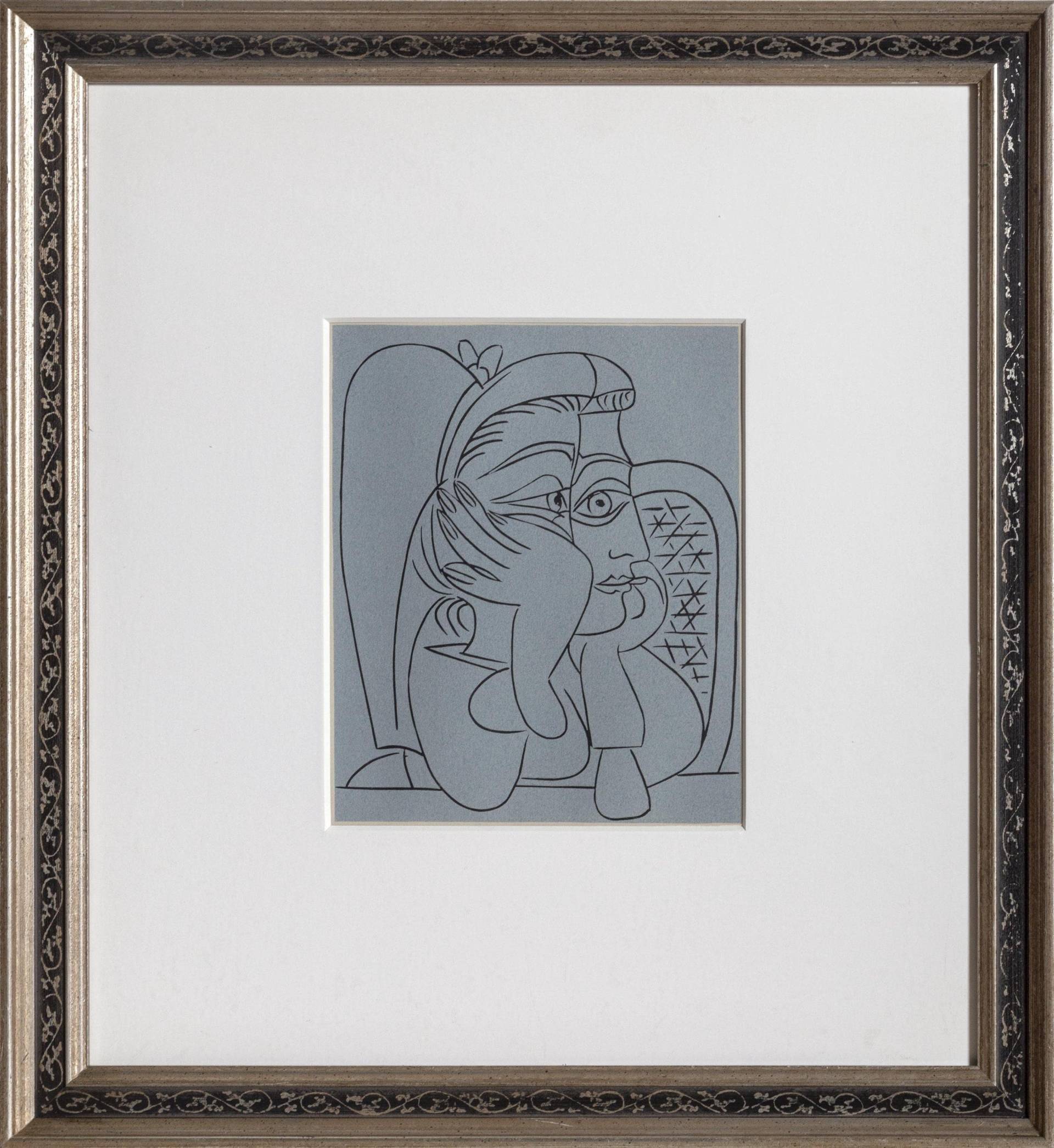 Pablo Picasso, Femme Accoudee | 19, Linolschnitt von rogallery