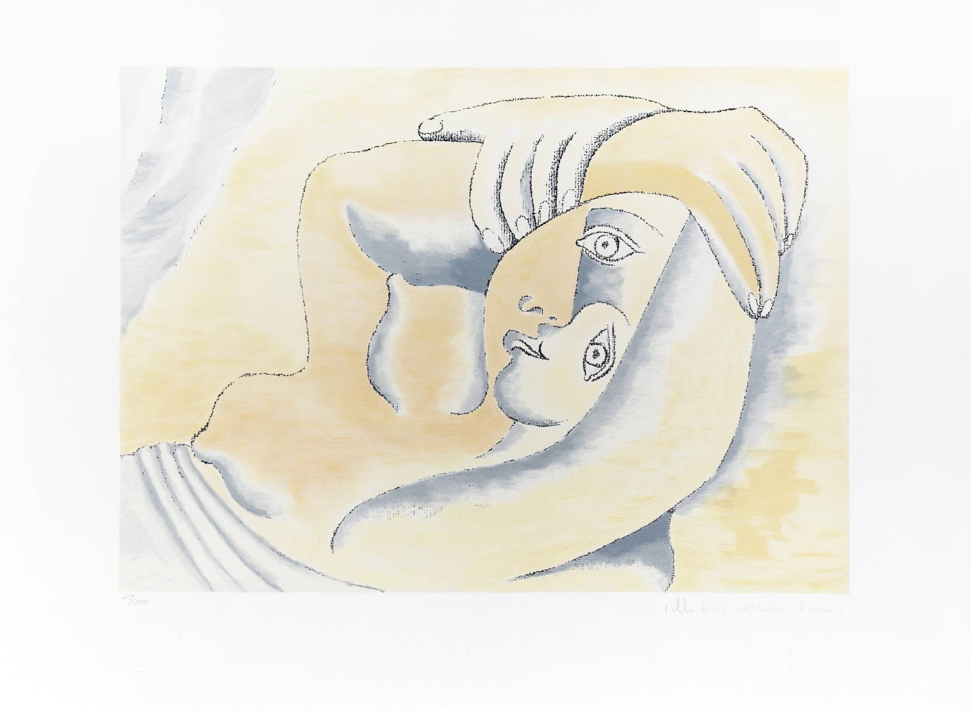 Pablo Picasso, Femme Couchee, Lithographie Auf Arches Papier von rogallery