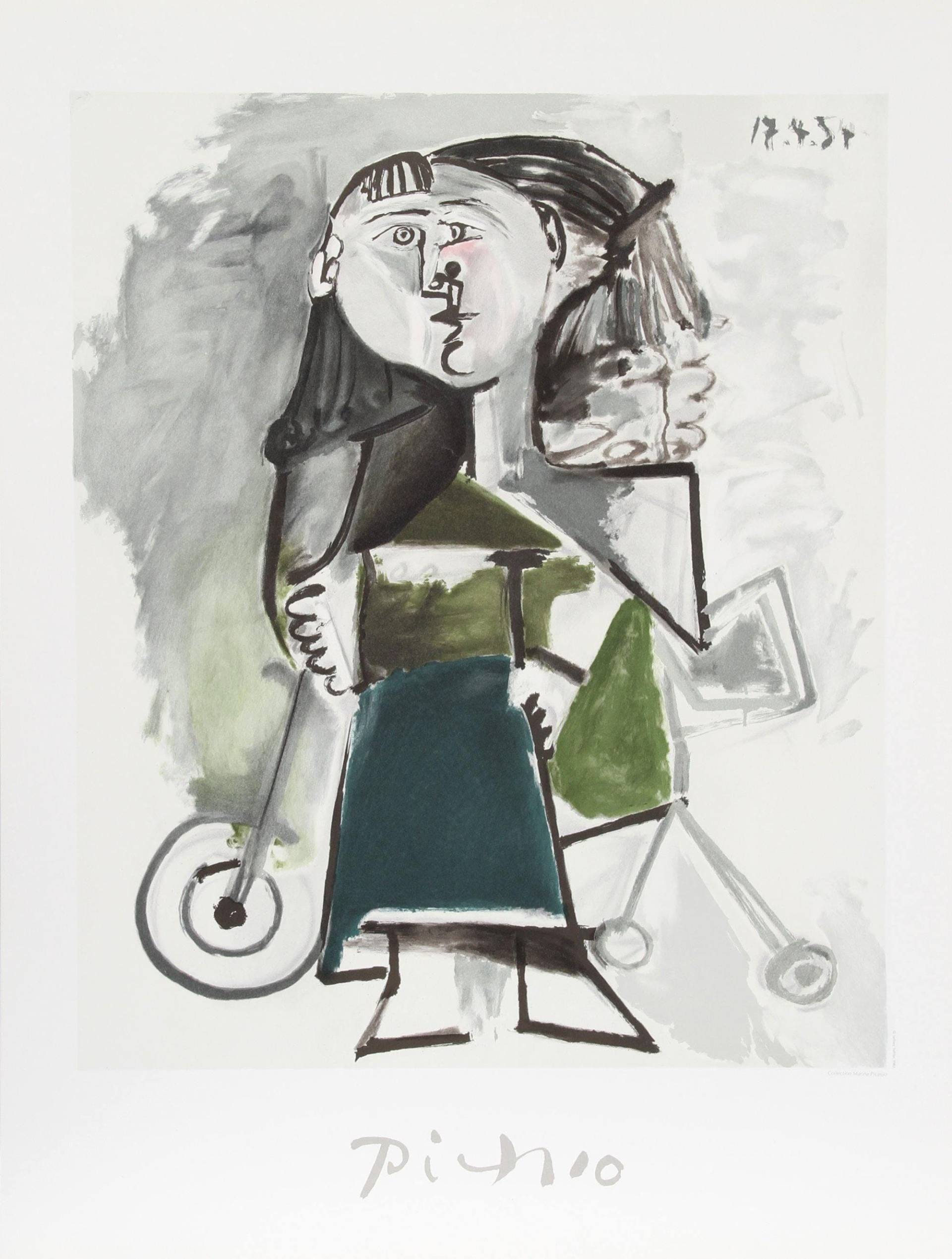 Pablo Picasso, Fillette Au Tricycle, Lithograph von rogallery