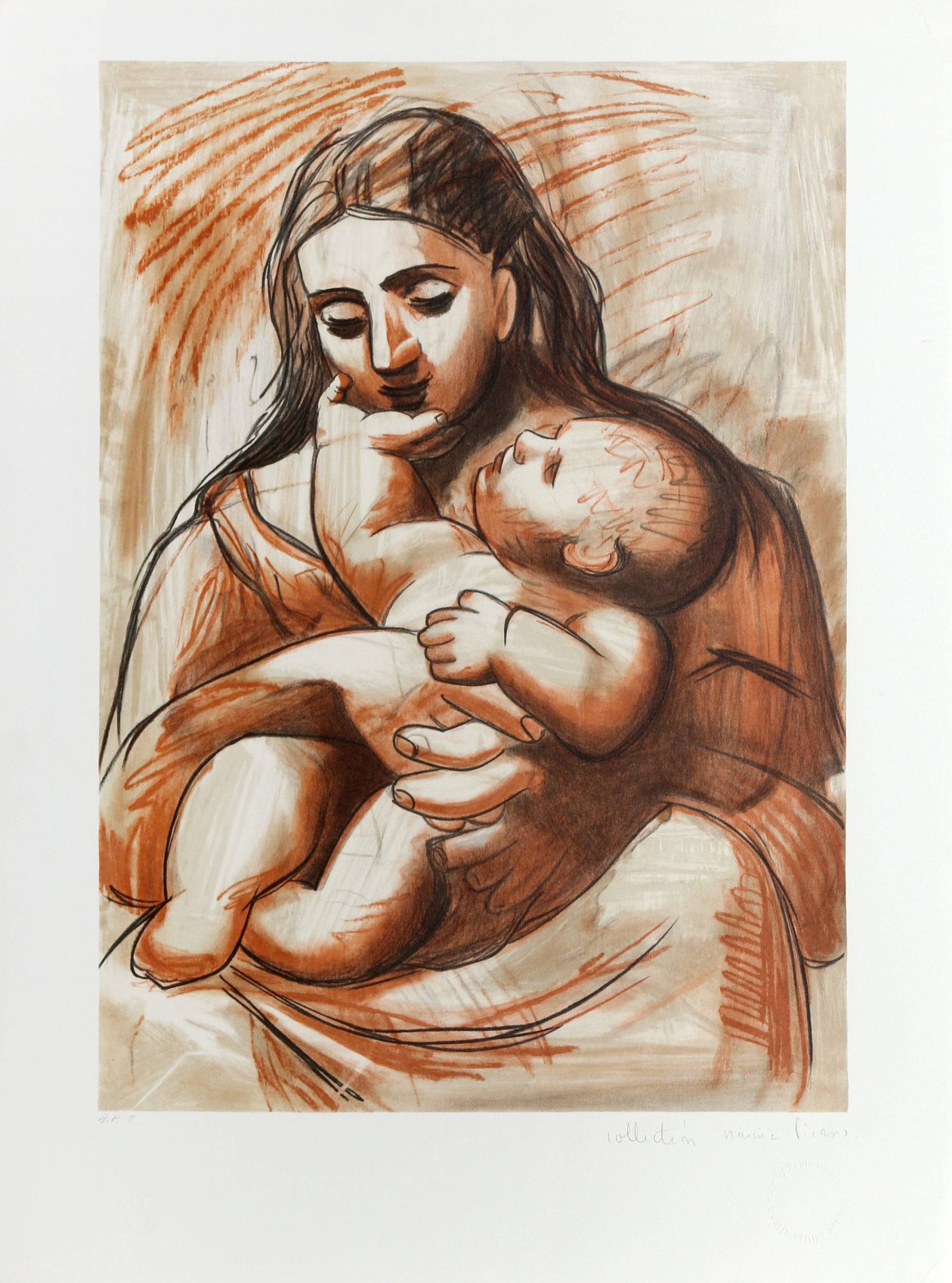 Pablo Picasso, Maternité, Lithographie Auf Arches Papier von rogallery