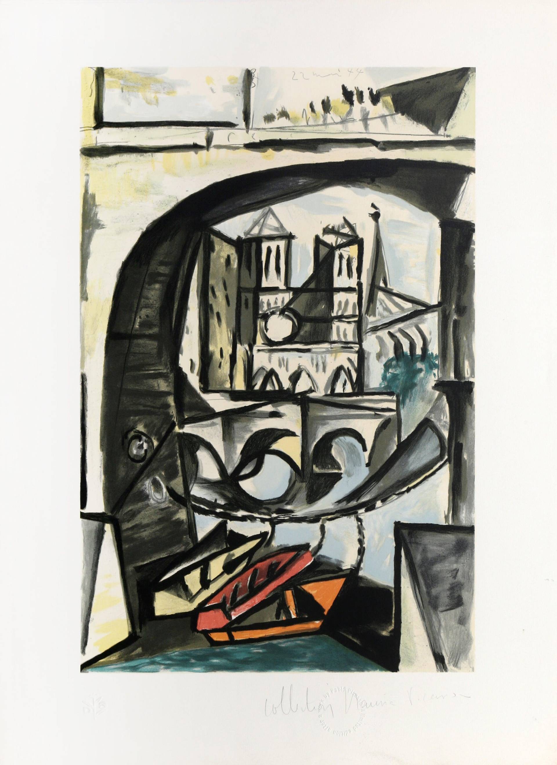 Pablo Picasso, Notre Dame, Lithographie Auf Arches Papier von rogallery