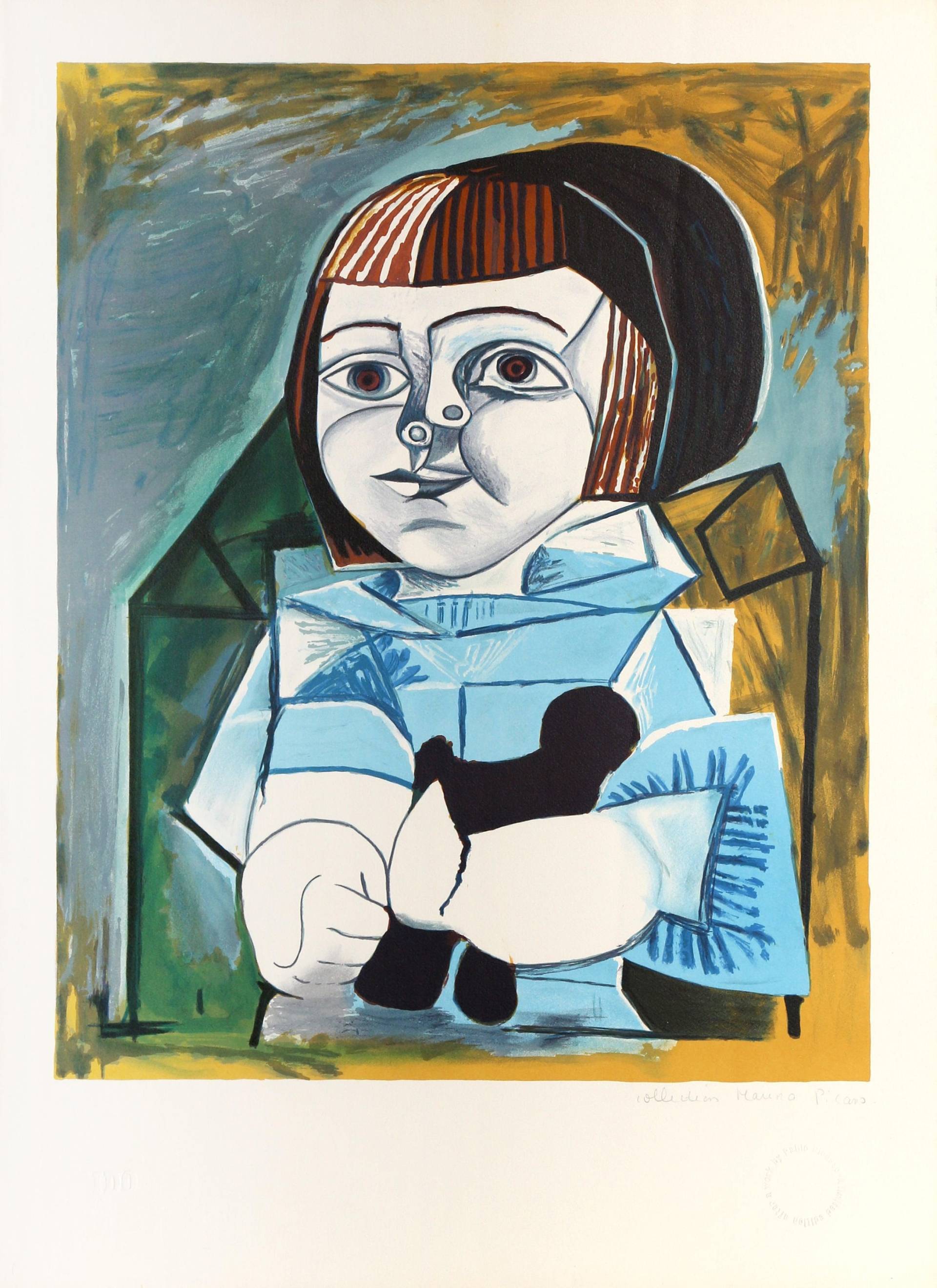 Pablo Picasso, Paloma En Bleu, Lithographie Auf Arches Papier von rogallery