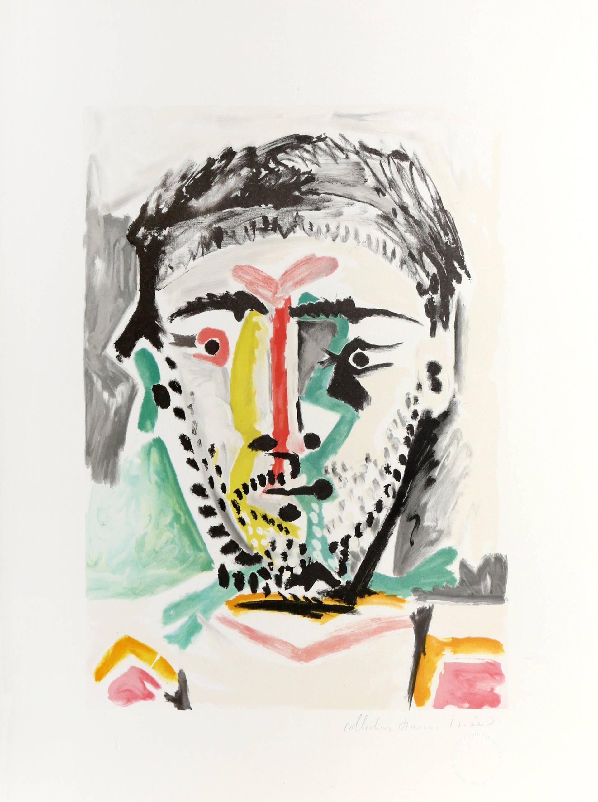 Pablo Picasso, Portrait D'homme, Lithographie Auf Arches Papier von rogallery