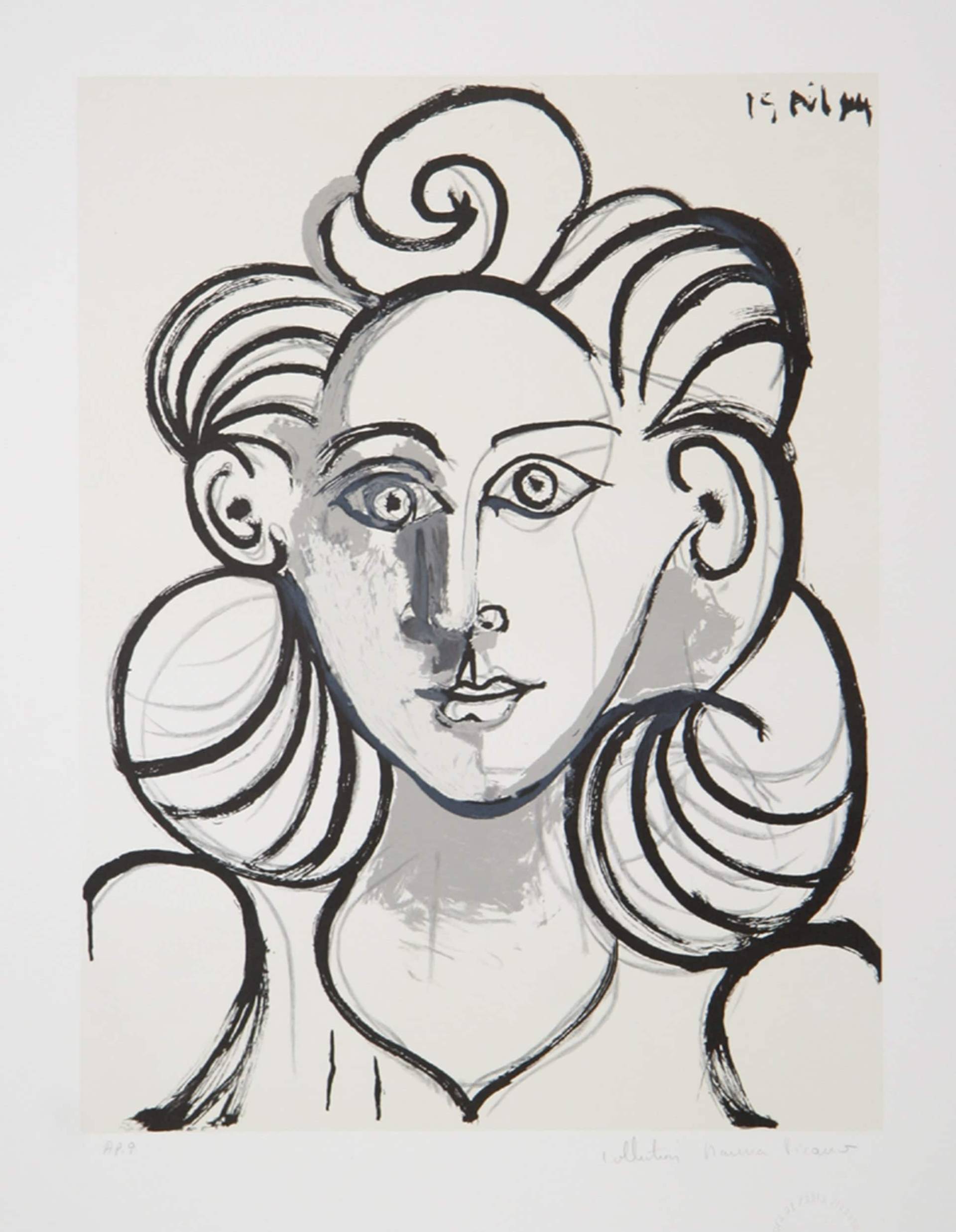 Pablo Picasso, Portrait De Femme, Lithographie Auf Arches Papier von rogallery