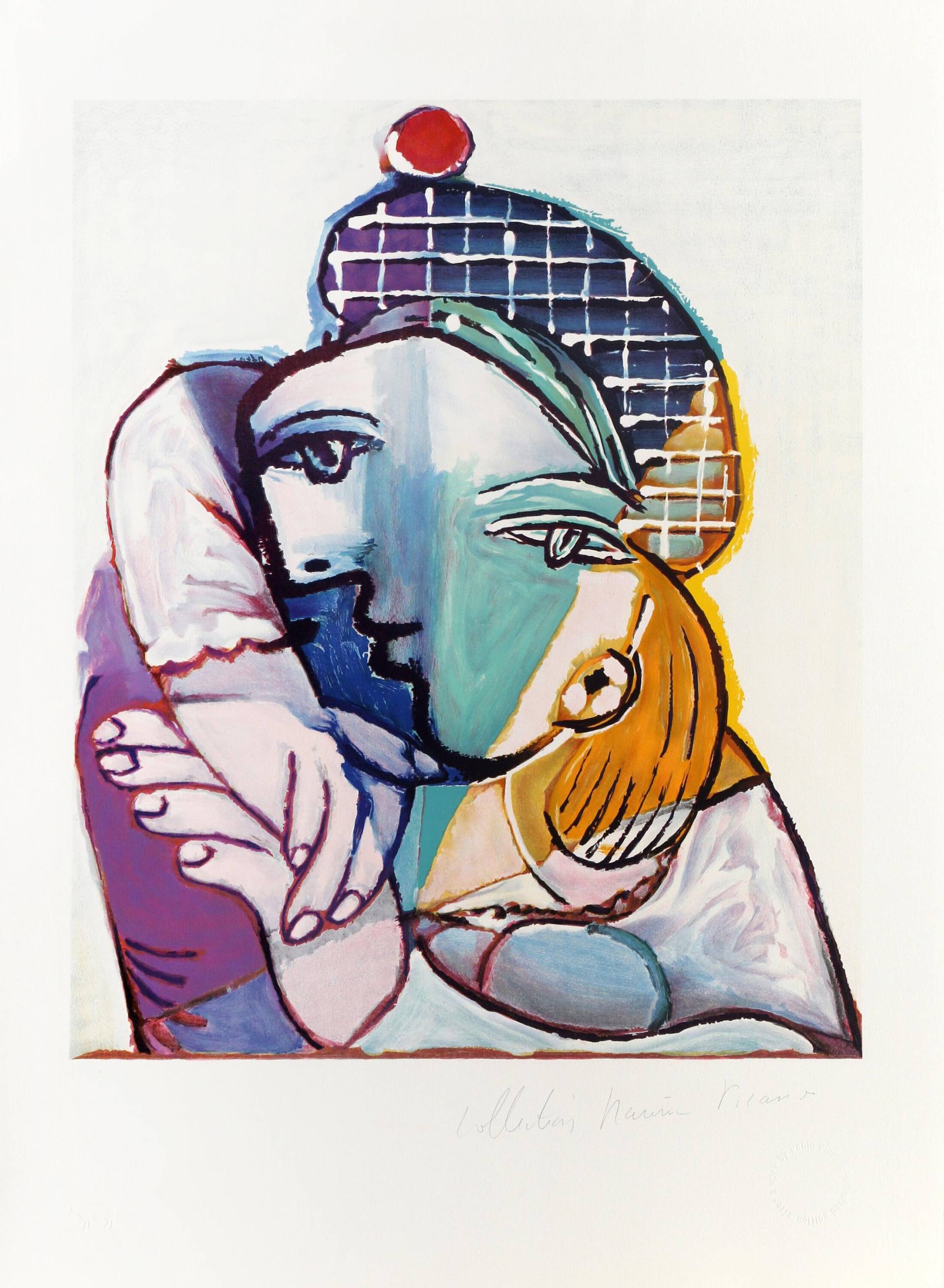Pablo Picasso, Portrait De Femme Au Beret Ecossais, Lithographie Auf Arches Papier von rogallery