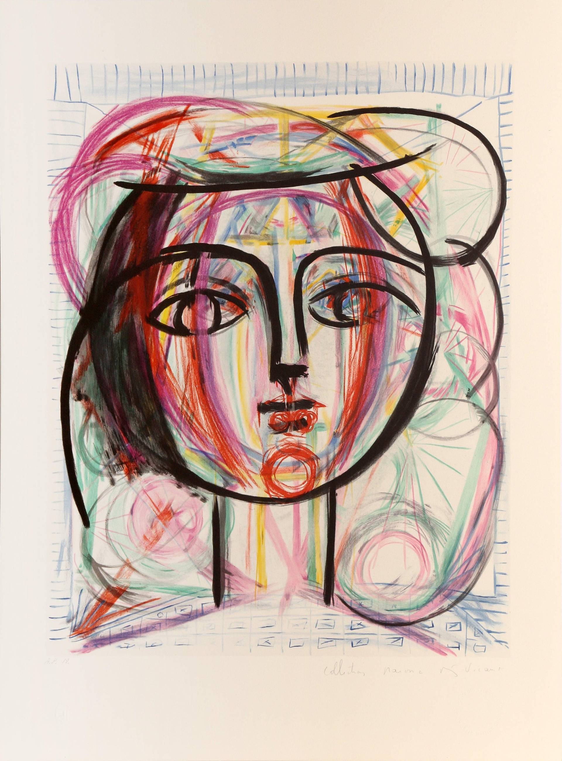 Pablo Picasso, Tete De Femme, Lithographie Auf Arches Papier von rogallery