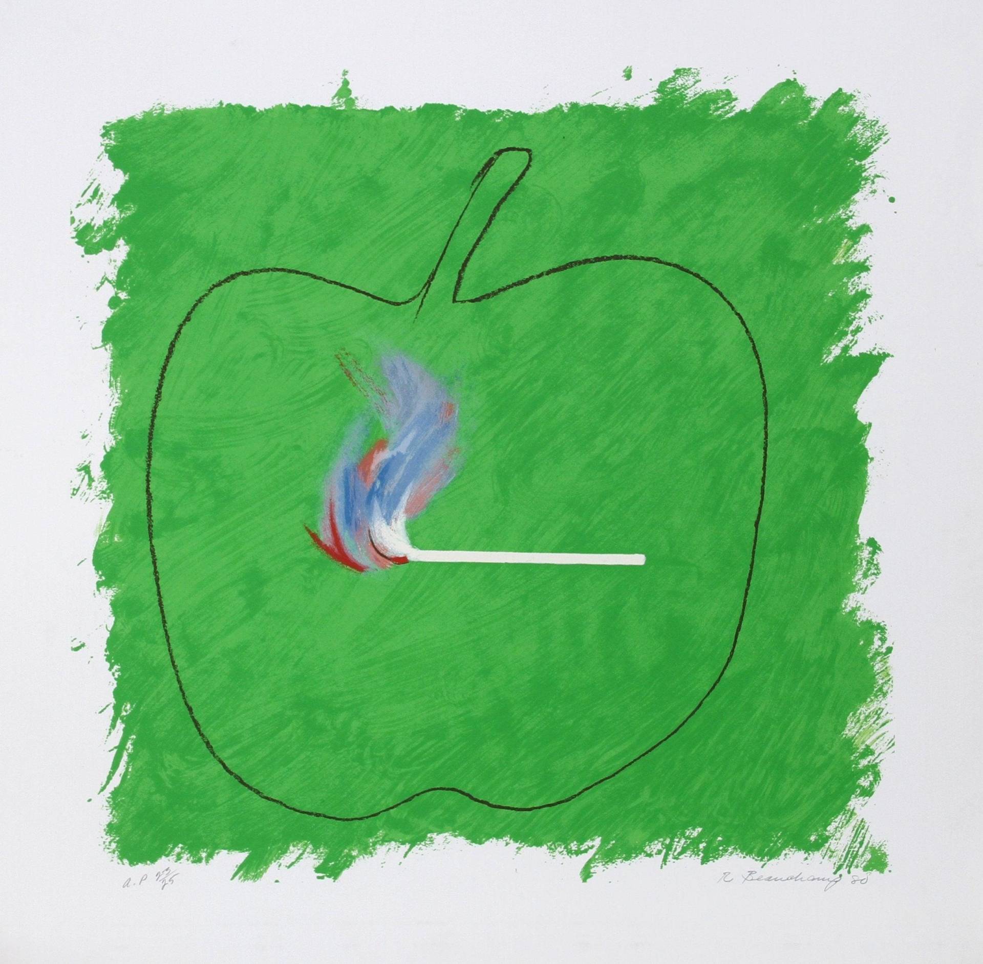 Robert Beauchamp, Green Flame, Lithographie, Signiert Und Nummeriert in Bleistift von rogallery