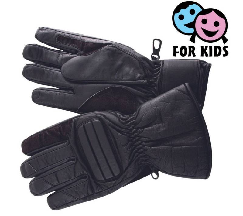 roleff Motorradhandschuhe RO500K Kinder-Lederhandschuhe – Kurz, gepolstert & griffig S in klassichem Design von roleff