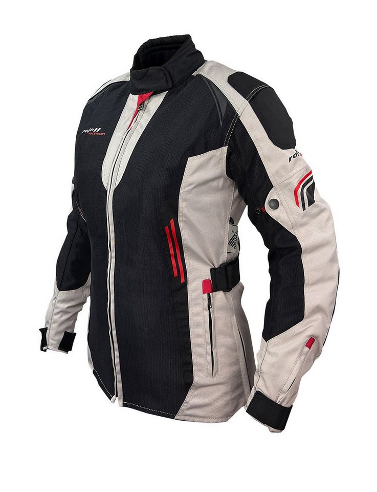 roleff Motorradjacke RO1812D Damen Mesh-Jacke - Atmungsaktiv, wasserdicht & mit Protektoren auch in großen Größen, in verschiedenen Farben erhältlich von roleff