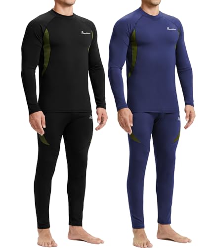 romision 2 Pack Thermounterwäsche Herren Funktionsunterwäsche Herren Skiunterwäsche von romision