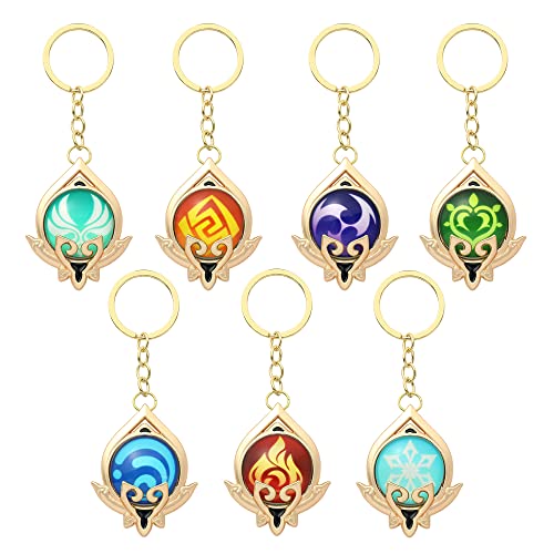 rongji jewelry Genshin Impact Vision Leuchtende Schlüsselanhänger – Hot Game Project Cosplay Anhänger Schlüsselanhänger Zubehör, Sumeru-Set, Medium von rongji jewelry
