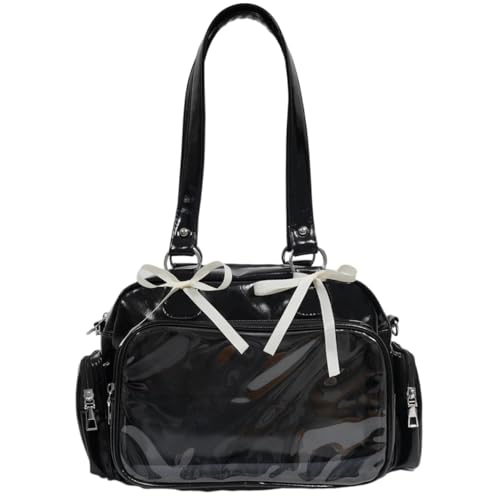 rongweiwang Japanische Uniform JK Umhängetasche Stilvolle transparente Umhängetasche für Schülerinnen Schulmädchen JK Uniform, Schwarz von rongweiwang
