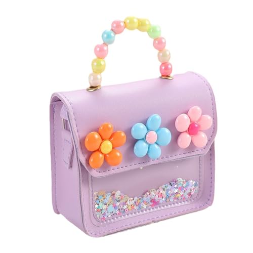 rongweiwang Kreative süße Blumen Kinder Umhängetasche Geschenk für den Geburtstag oder den ersten Schultag der Tochter Umhängetasche Damen, Typ+2 von rongweiwang