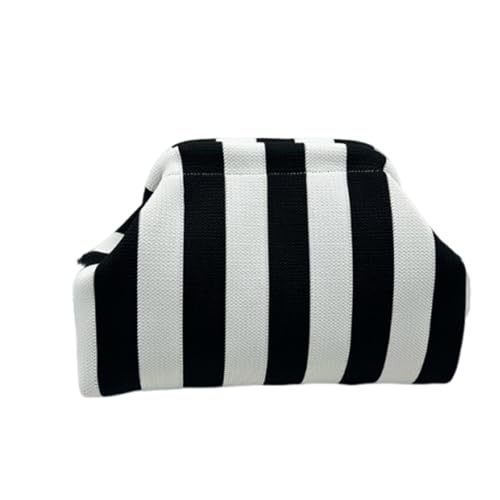 rongweiwang Sommertasche, Damenhandtasche, kompakte Tasche, robust, langlebig, groß, perfekt für Sommereinkäufe und Fotozubehör, Schwarz und Weiß von rongweiwang