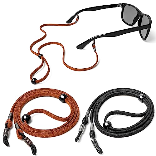 rootful.® Brillenband aus Wildleder [HOCHWERTIGE] Sonnenbrillen Kette für Damen und Herren | Lesebrille | Brillenkordel SET | 2 Brillenschnüre inklusive Etui und Brillenputztuch von rootful.