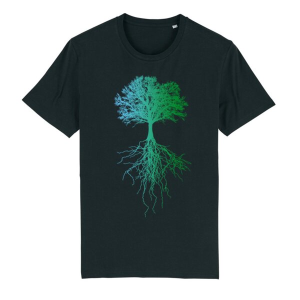 roots of compassion Baum T-Shirt bio & fair & vegan - gerader Schnitt - Wurzeln, Natur von roots of compassion