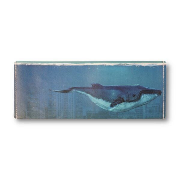 roots of compassion Portemonnaie vegan mit Wal-Motiv - Wallet aus Tyvek von roots of compassion