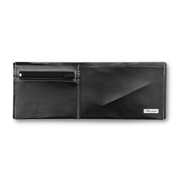 roots of compassion Portemonnaie vegan schwarz - Wallet aus Tyvek, Geldbörse lederfrei, unbedruckt von roots of compassion