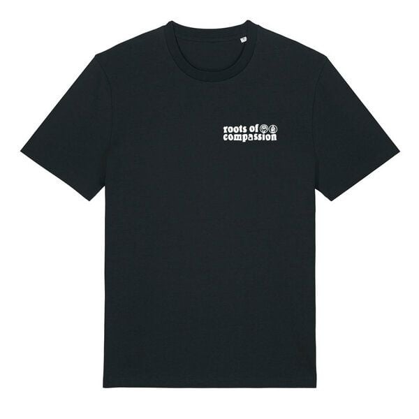 roots of compassion T-Shirt "Freedom" Vögel Backprint - gerader Schnitt - Freiheit, Frieden, Tiere von roots of compassion