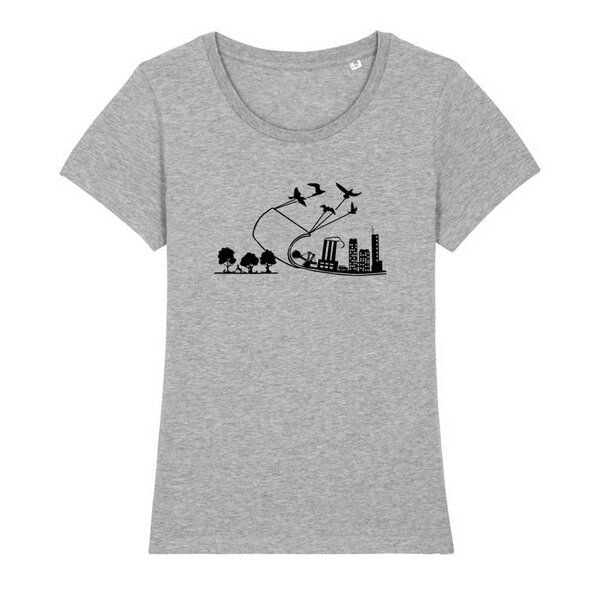 roots of compassion Wald T-Shirt bio & fair & vegan - taillierter Schnitt - Bäume, Natur, Vögel roots of compassion Wald T-Shirt bio & fair & vegan - taillierter Schnitt - Bäume, Natur, Vögel von roots of compassion