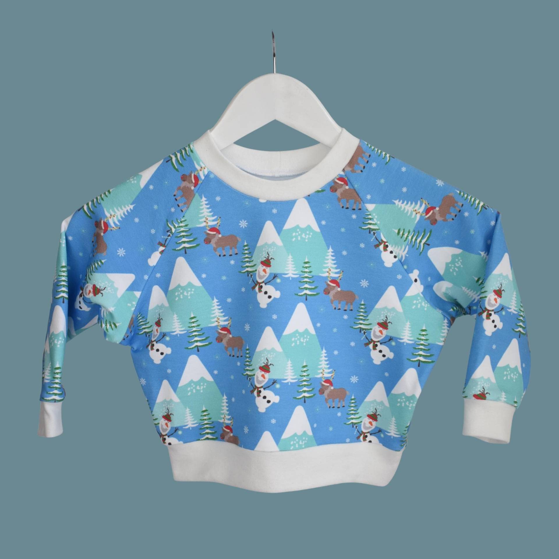 Kinder Pullover Aus Organic Sweat Mit Weihnachtsmotiv/Hergestellt in Deutschland von rootsandclouds