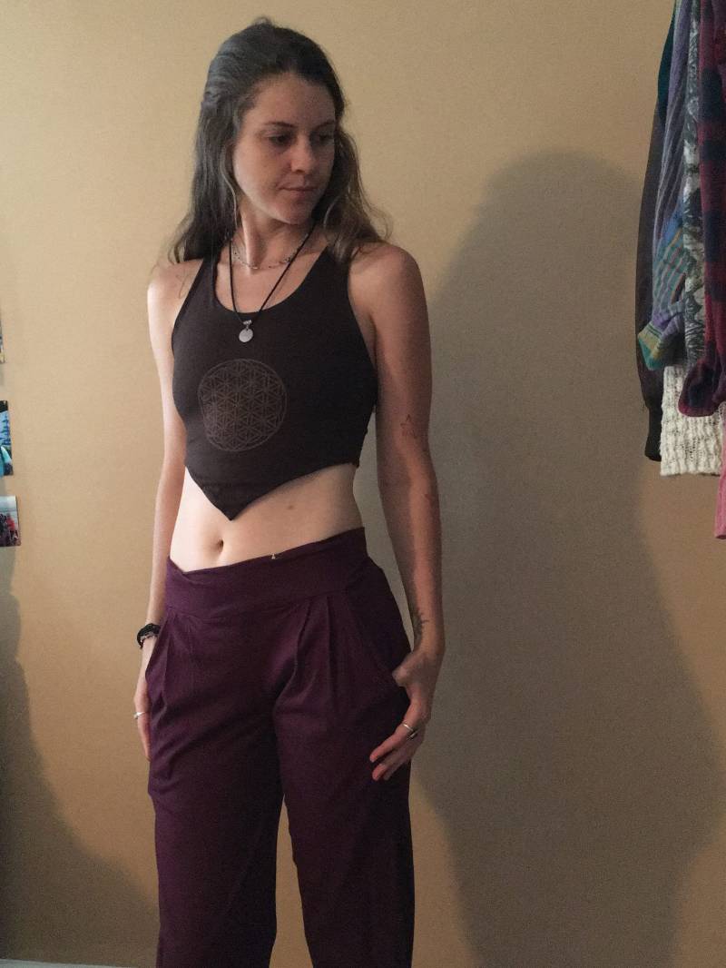 Kastanienbraun Womens Baumwolle Hose von roottoriseboutique