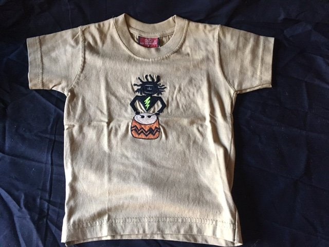Kid's Drummer Besticktes T-Shirt von roottoriseboutique