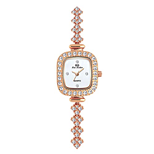 rorios Damen Armbanduhr Mode Eckige Frauen Uhr mit Strass Armband Analog Quarz Uhren Diamanten wasserdichte Uhr für Damen Frauen rorios Damen Armbanduhr Mode Eckige Frauen Uhr mit Strass Armband Analog Quarz Uhren Diamanten wasserdichte Uhr für Damen Frauen von rorios