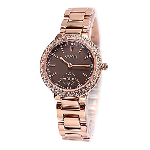 rorios Damen Uhr Analog Quarz Uhr mit Edelstahl Armband Diamant Dial Elegangt Damen Armbanduhr Business Women Uhr von rorios