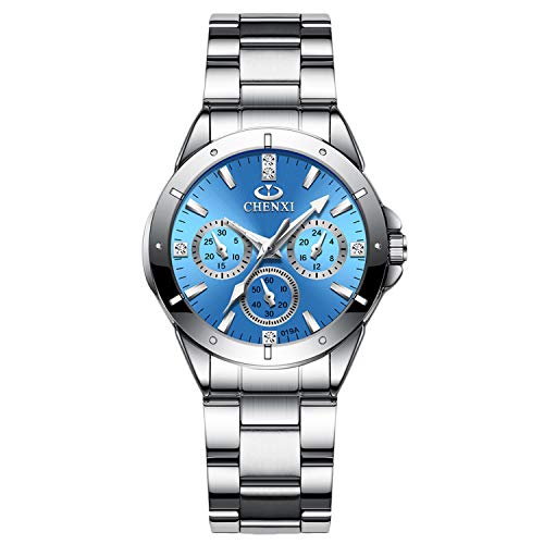 rorios Damen Uhr Analog Quarz Uhr mit Edelstahl Armband Leuchtend Elegangt Damen Armbanduhr Business Mädchen Uhr von rorios