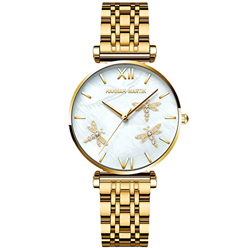 rorios Damen Uhren Analog Quarz Armbanduhr Edelstahlarmband Wasserdicht Business Uhr Elegant Kleid Uhren für Frauen Mädchen von rorios