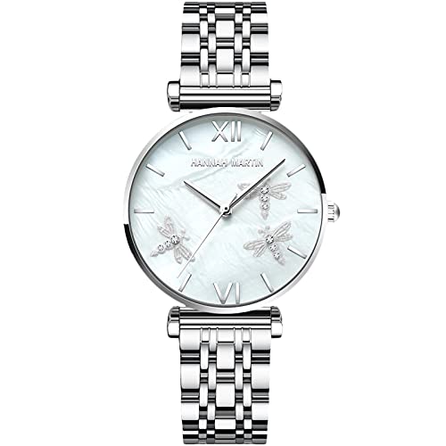 rorios Damen Uhren Analog Quarz Armbanduhr Edelstahlarmband Wasserdicht Business Uhr Elegant Kleid Uhren für Frauen Mädchen von rorios