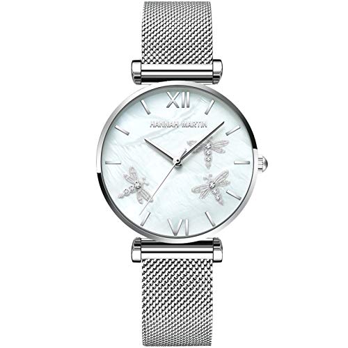 rorios Damen Uhren Analog Quarz Armbanduhr Edelstahlarmband Wasserdicht Business Uhr Elegant Kleid Uhren für Frauen Mädchen von rorios