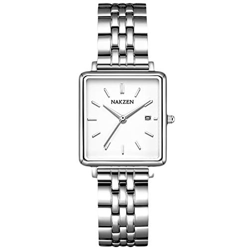 rorios Damen Uhren Analog Quarz Armbanduhr Edelstahlarmband wasserdichte Mode Kleid Armbanduhr für Mädchen Frauen von rorios