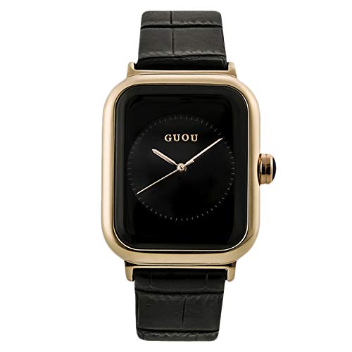 rorios Damen Uhren Analog Quarz Uhr Quadrat Zifferblatt Minimalistisch Lederarmband Uhr Elegante Mädchen Uhr von rorios