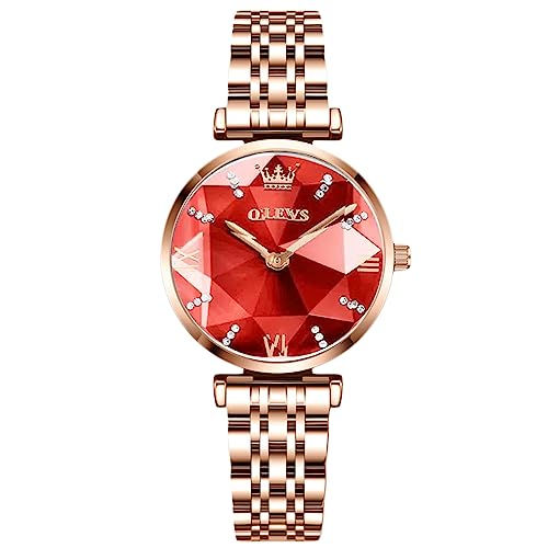 rorios Damen Uhren Analog Quarz Uhr mit Rosegold Edelstahlarmband wasserdichte Uhren Elegant Kleid Uhren für Frauen Mädchen von rorios