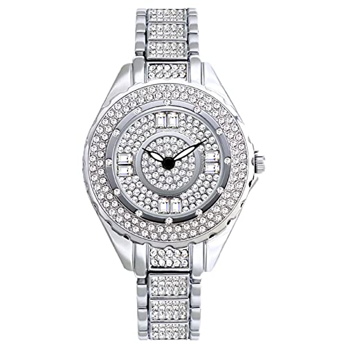 rorios Damen Uhren Analog Quarz Uhren Romantische Kleid Strass Armband Uhr Diamanten Armbanduhr für Damen Frauen von rorios