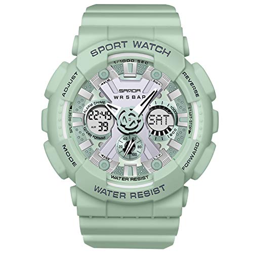 rorios Damen Uhren Digital Quarz Armbanduhren Militär Wasserdicht Sportuhr mit Timer Elektronische Multifunktions Uhr für Herren Damen Grün von rorios
